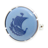 Royal Copenhagen Ship CufflinksRoyal Copenhagen meets Tokyo cufflinks Royal Copenhagen – Purveyor to Her Majesty the Queen of Denmark since 1775. Manufacturer of hand-painted porcelain in dinnerware, figurines, collectibles. These Cufflinks are hand made in Japan from high-quality sturdy rhodium. The cufflinks will come in a beautiful cufflink box.