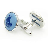 Royal Copenhagen Ship CufflinksRoyal Copenhagen meets Tokyo cufflinks Royal Copenhagen – Purveyor to Her Majesty the Queen of Denmark since 1775. Manufacturer of hand-painted porcelain in dinnerware, figurines, collectibles. These Cufflinks are hand made in Japan from high-quality sturdy rhodium. The cufflinks will come in a beautiful cufflink box.