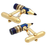 Blue Pencil Cufflinks. Wear your Blue Pencil Cufflinks by Tokyo Cufflinks. They also are perfect gifts for groomsmen, friends, and husbands! These Cufflinks are hand made in Japan from high-quality sturdy rhodium. The cufflinks will come in a beautiful cufflink box.