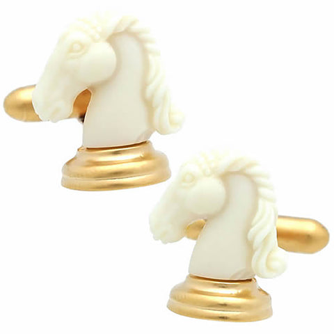 White Chess Piece Cufflinks. Wear your White Chess Piece Cufflinks by Tokyo Cufflinks. They also are perfect gifts for groomsmen, friends, and husbands! These Cufflinks are hand made in Japan from high-quality sturdy rhodium. The cufflinks will come in a beautiful cufflink box.