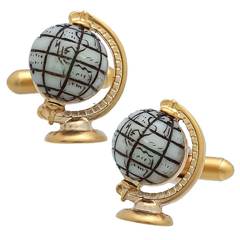 White Globe Cufflinks. Wear your White Globe Cufflinks by Tokyo Cufflinks. They also are perfect gifts for groomsmen, friends, and husbands! These Cufflinks are hand made in Japan from high-quality sturdy rhodium. The cufflinks will come in a beautiful cufflink box.