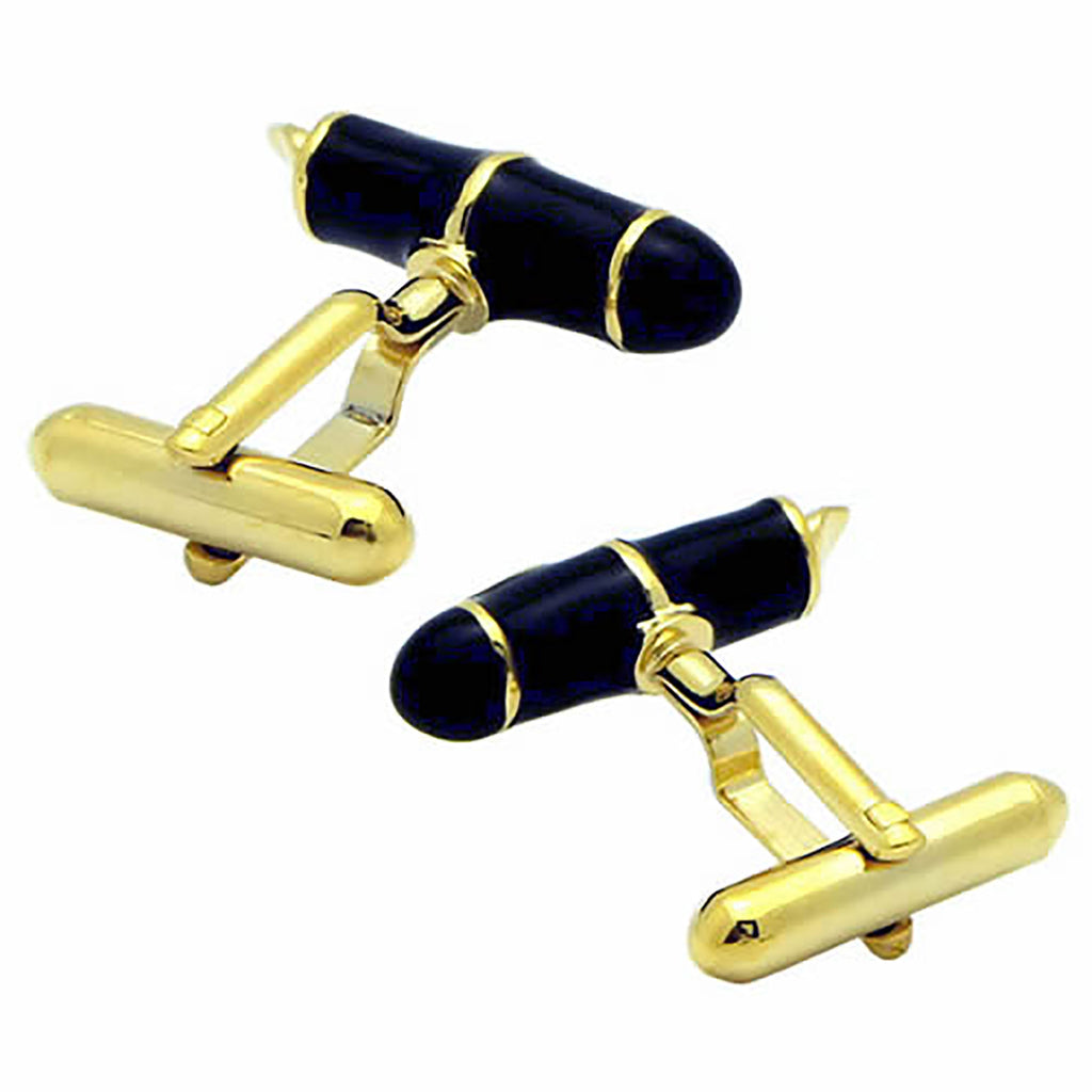 Gold & Black Fountain Pen Cufflinks | Buy Latest Gold Cufflinks Online ...