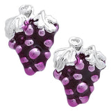 Silver Grape Cufflinks. Wear your Silver Grape Cufflinks by Tokyo Cufflinks. They also are perfect gifts for groomsmen, friends, and husbands! These Cufflinks are hand made in Japan from high-quality sturdy rhodium. The cufflinks will come in a beautiful cufflink box.