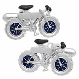 Silver Bicycle Cufflinks. Wear your Silver Bicycle Cufflinks by Tokyo Cufflinks. They also are perfect gifts for groomsmen, friends, and husbands! These Cufflinks are hand made in Japan from high-quality sturdy rhodium. The cufflinks will come in a beautiful cufflink box.