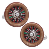Roulette Cufflinks. Wear your Roulette Cufflinks by Tokyo Cufflinks. They also are perfect gifts for groomsmen, friends, and husbands! These Cufflinks are hand made in Japan from high-quality sturdy rhodium. The cufflinks will come in a beautiful cufflink box.