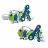 Green Grasshopper Cufflinks. Wear your Green Grasshopper Cufflinks by Tokyo Cufflinks. They also are perfect gifts for groomsmen, friends, and husbands! These Cufflinks are hand made in Japan from high-quality sturdy rhodium. The cufflinks will come in a beautiful cufflink box.