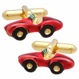 Wine Red Open Car Cufflinks. Wear your Wine Red Open Car Cufflinks by Tokyo Cufflinks. They also are perfect gifts for groomsmen, friends, and husbands! These Cufflinks are hand made in Japan from high-quality sturdy rhodium. The cufflinks will come in a beautiful cufflink box.