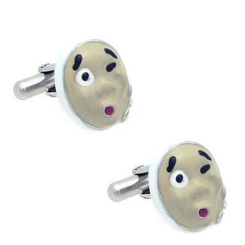 Japanese Classic MaskHyottoko is a Classic comical Japanese character, portrayed through the use of a mask wear Hyottoko Cufflinks by Tokyo Cufflinks. They also are perfect gifts for groomsmen, friends, and husbands! These Cufflinks are hand made in Japan from high-quality sturdy rhodium. The cufflinks will come in a beautiful cufflink box.