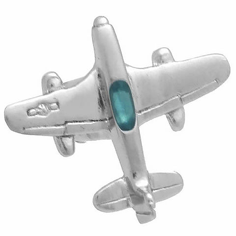 It is a dish that was made tightly up to the details with a blue cockpit on the Silver aircraft.It is also a popular item as a gift to airplanes lovers. Size: Approximately 15/16" × 13/16" in. Material: Tin alloy / Western white / Rhodium plating / Epoxy resin. Color: Silver & Blue. Model: P0003
