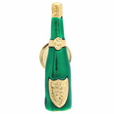 It is a Lapel Pin of wine bottle. Excellent bottle design that reminds me of vintage wine. Size: Approximately 1/4" × 1-1/16" in. Material: Tin Alloy / Western White / Rhodium Plating / Epoxy resin. Color: Gold & Green. Model: P0016