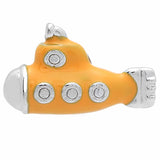 It is a cute yellow Lapel Pin submarine. Buy this cute lapel pin on the website and get delivered in a beautiful box. Size: Approximately 9/16" × 7/8" in. Material: Tin alloy / Brass / Rhodium plating / Epoxy resin. Color: Silver, Red & Yellow. Model: P0029
