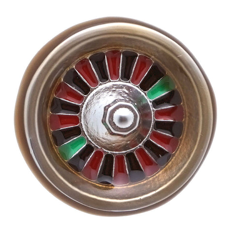 It is a cute Roulette Lapel Pin. To get this cute Lapel Pin, please place an order on the website. Size: Approximately 11/16" × 11/16" in. Material: Tin alloy / Western white / Rhodium plating / Epoxy resin. Color: Silver, Red, Green & Black. Model: P0062