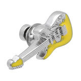It is a cute Yellow Electric Guitar Lapel Pin. Buy this cute Lapel Pin on the website and get delivered in a beautiful box. Size: Approximately 1-1/16" × 1/2" in. Material: Tin alloy / Western white / Rhodium plating / Epoxy resin. Color: Silver & Yellow. Model: P0065