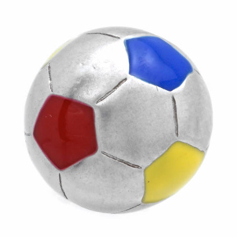 It is a cute Color Soccer Ball Lapel Pin. Size: Approximately 3/8" inch. Material: Brass · Plating paint · Epoxy resin. Color: Silver, Red, Yellow, Blue. Model: P0173