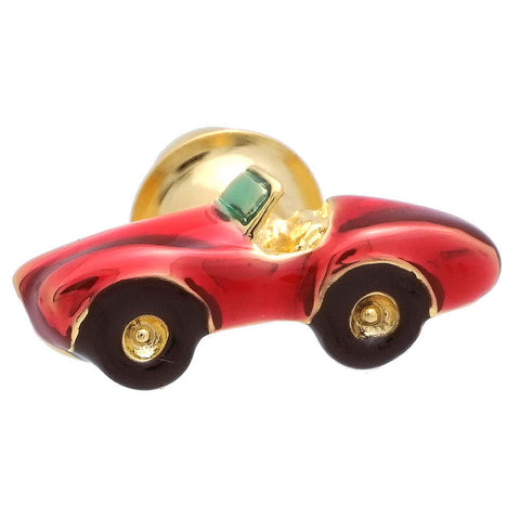 It is a Wine Red Open Car Lapel Pin. To get this cute Lapel Pin, place an order on the website and get delivered in a beautiful box. Size: Approximately 3/8" x 7/8" inch . Material: Brass · Plating paint · Epoxy resin. Color: Red, Black, Yellow. Model: P0181