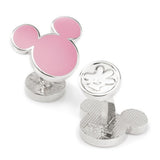 Mickey Mouse Silhouette Pink Cufflinks