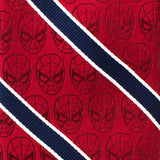 Spider-Man Red and Navy Stripe Men's Tie