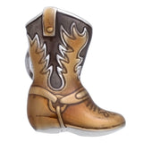 It is a cute Brown Western Boots Lapel Pin. Buy this lapel pin on the website. Size: Approximately 13/16" × 5/8" in. Material: Tin alloy / Western white / Rhodium plating / Epoxy resin. Color: Silver, Black & Brown. Model: P0068