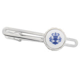 Royal Copenhagen Crown & leaf crest Tie Clips Royal Copenhagen meets Tokyo Cufflinks! Royal Copenhagen – Purveyor to Her Majesty the Queen of Denmark since 1775. Manufacturer of hand-painted porcelain in dinnerware, figurines, collectibles. These Cufflinks are hand made in Japan from high-quality sturdy rhodium.