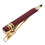 It's a cute Wine Pencil Tie Clips. Buy this Tie Clip Online and get delivered in a very beautiful box. Size: Approximately 2 3/16" X 1/4" inch. Material: Tin alloy / Brass / Plating process / Epoxy resin. Color: Gold, Wine. Model: T0004. Buy Tie Clips Online and get free shipping anywhere in the USA.