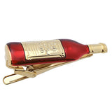 It's a cute Red Wine Tie Clips. Add an extra wing to your collection by placing your order online. Size: Approximately 1 3/4" X 1/2" inch. Material: Tin alloy / Brass / Plating process / Epoxy resin. Color: Gold, Wine Red. Model: T0022.
