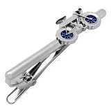 Drop handle sophisticated style bicycle tie pin. A piece of technology with blue which is directing the feeling of running of the bicycle in the wheel. It is perfect for gifts for bicyclist enthusiasts. It comes with original BOX full of luxury. Ideal for gifts for men, important people and men's gifts.