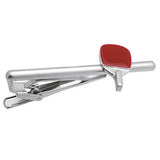 It's a cute Table Tennis Racket Tie Clips. Order this Cute Tie Clip Online and get delivered in a very beautiful box. Size: Approximately 2 5/16" X 7/8" inch. Material: Tin alloy / Brass / Plating process / Epoxy resin. Color: Silver & Red. Model: T0036. Buy This Tie Clip Online and get free shipping anywhere in the USA.