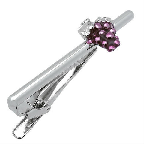 It's a cute Silver Grape Tie Clips. It looks incredible as the grapes delicious. This Tie Clip comes in two different colors. Place your order now and it will be delivered in a beautiful box. Size: Approximately 2 5/16" X 11/16" inch. Material: Brass / Rhodium Plating / Epoxy Resin. Color: Silver, Purple. Model: T0073.
