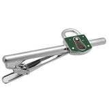 It's a cute Green Pad Lock Padlock Key Tie Clips. It's a very unique Tie Clip from the Tokyo Cufflinks. It comes in three colors and made with Brass / Rhodium Plating / Epoxy Resin. Size: Approximately 2 5/16" X 15/16" inch. Material: Brass / Rhodium Plating / Epoxy Resin. Color: Silver, Green & Black. Model: T0075.